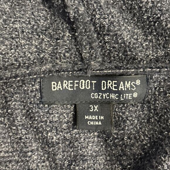 Barefoot Dreams Cardigan Women's 3X Hooded CozyChic Lite Knit Sweater Pockets - Picture 13 of 15